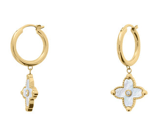 Pierre Lannier Orecchini Pendenti Placcati Oro Con Madreperla Rubya Bj23A6211