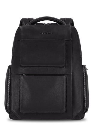 Piquadro, pelle, zaino in pelle, nero, complemento laptop, 42021110, da uomo