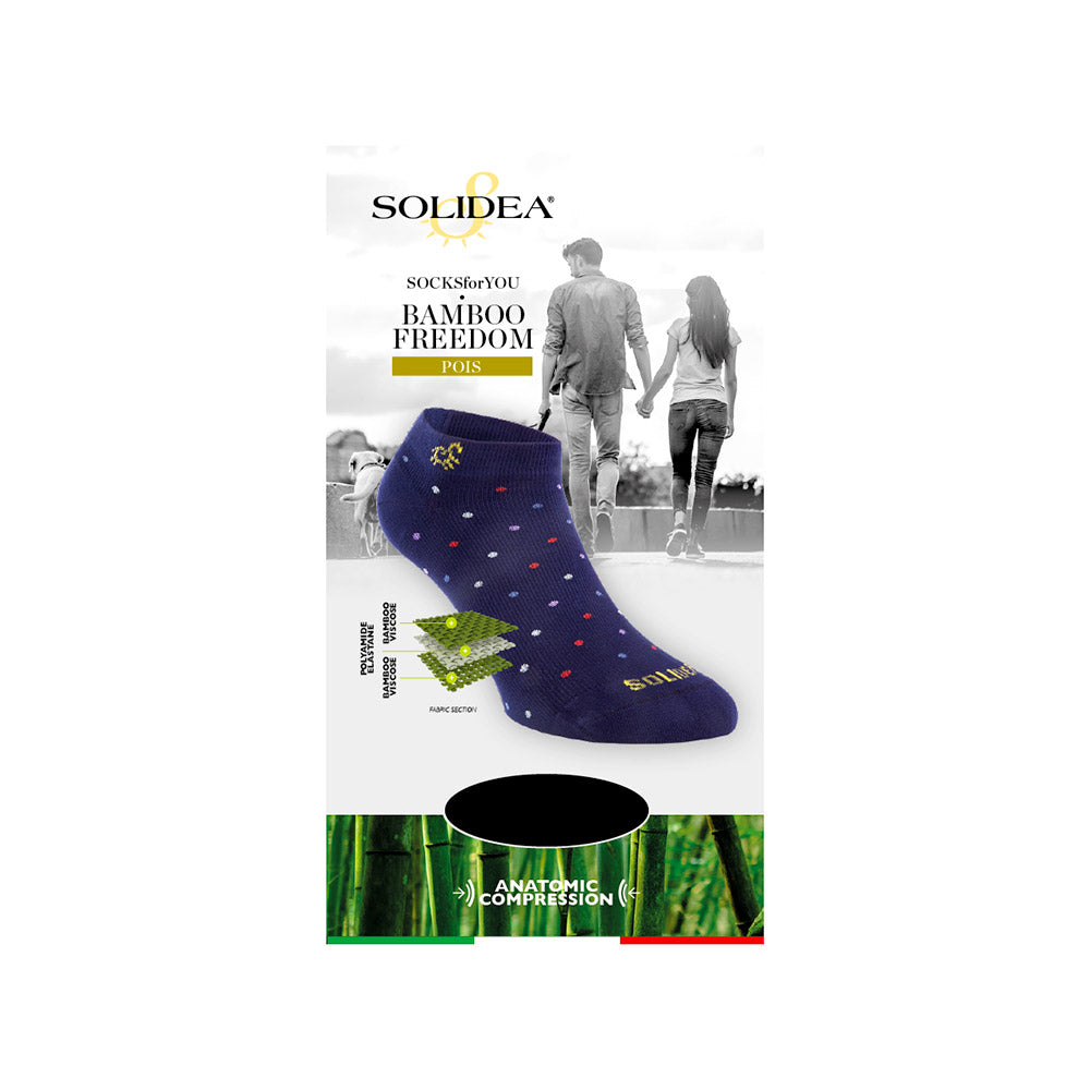 Solidea Socks for you Bamboo Freedom 波尔卡圆点透气面料袜子 波尔多红 1S