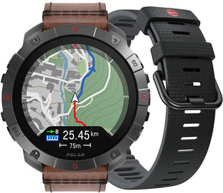 POLAR GRIT X2 PRO Titanium Brown M/L + cinturino in silicone