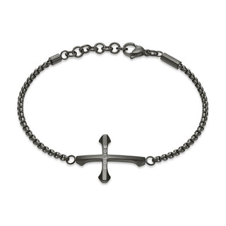 Police Black da uomo Bracciale con Die-Cut Cross PEAGB0032605