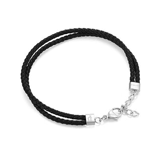 Police Bracciale Doppio Da Uomo In Pelle Close Up Ii Peagb0008801