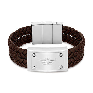 Police Moderní bracciale in pelle Valorious PEAGB2214604