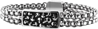 Police Battlefield Skull Bracciale PJ25698BSS/01 - Length: 22 cm