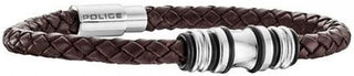 Police Men's leather Bracciale Trucker PJ25488BLC/02 - Length: 22 cm