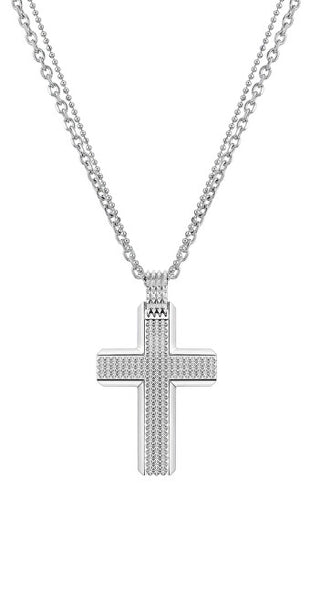Police da uomo steel Collana con cross Urban Rebel PEAGN0001102