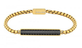 Police Men´s gold-plated Bracciale Kostka/Venezia PJ26474BSG - Length: 21 cm