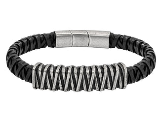 Police Stylish leather Bracciale da uomo PEJGB2112302