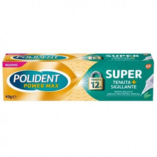 Polident Polident Power Max Super Tenuta Sigillante Adesivo Protesi Dentali Menta Delicata 40G