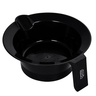 Poniks Ciotola antiscivolo per tinture per capelli con manico BM028, nera