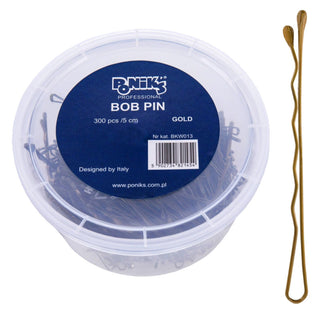 Poniks Forcine per capelli da parrucchiere oro 5 cm, 300 pezzi