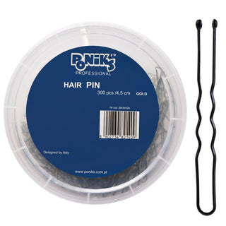 Poniks Forcine per capelli dorate da parrucchiere 5 cm, 300 pezzi