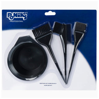 Set per la colorazione dei capelli Poniks - Ciotola con misurino + 3 pennelli