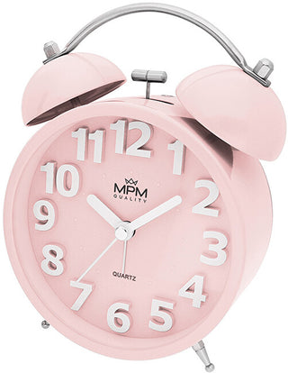 Mpm Quality Metal Analog Alarm Clock Mpm Happy Morning - Light Red C01.4056.21 