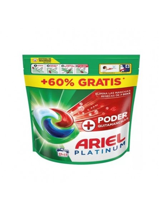 Ariel Pods Extra Poder Quitamanchas Detegente 44 Cápsulas