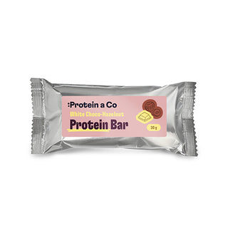 Protein bar con white coating e hazelnut filling 30 g
