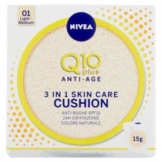 Nivea Q10 Plus Anti-Age 3 In 1 Skin Care Cushion 15 G – 01 Light Medium