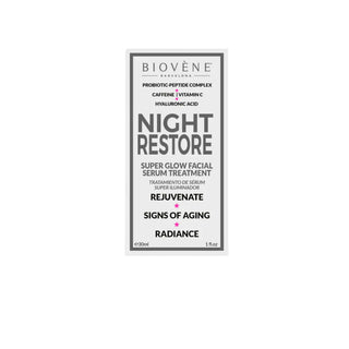 Biovene Night Restore Super Glow viso siero trattamento 30ml — Siero viso