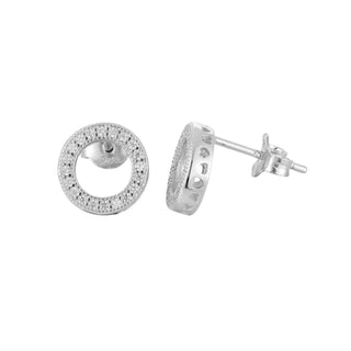 Beneto Boucles d'oreilles en argent avec cristaux AGUP917