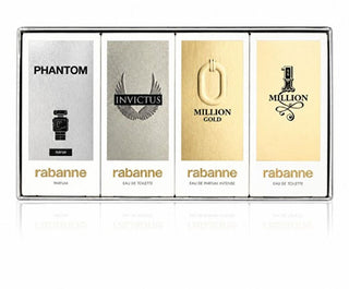 Rabanne Miniatures Collection da uomo - Phantom - perfume 5 ml + Invictus - EDT 5 ml + Million Gold Intense - EDP 5 ml + 1 Million - EDT 5 ml