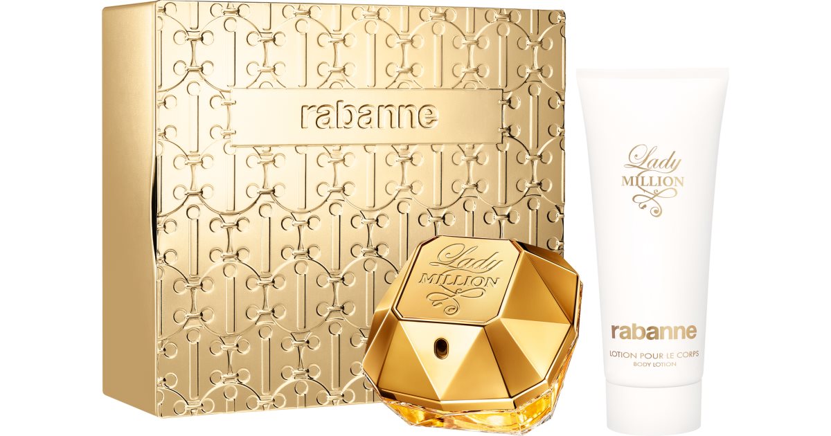 Paco rabanne Lady Million 礼品套装 EDP 80 ml 和身体乳 100 ml Lady Million