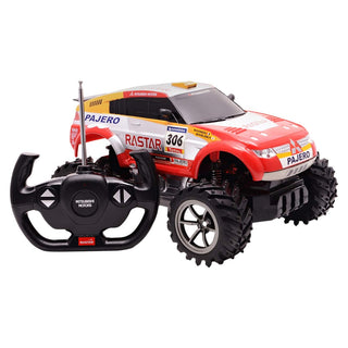 Rastar, Mitsubishi Pajero, Jeep, RC Car, rosso, 1:18