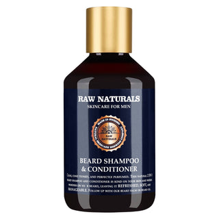 Shampoo e balsamo per barba Raw Naturals 100% vegano Shampoo per barba Morbidezza 250 ml