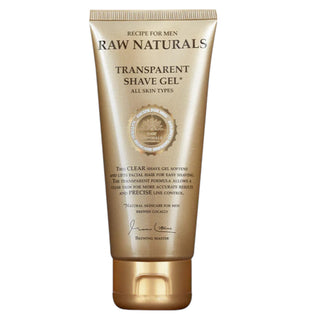 Raw Naturals Gel da barba idratante e ammorbidente 100% vegano trasparente 100 ml