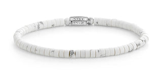 Rebel&Rose Bracciale Con Perline Bianche Vergine Bianco Rr-40081-S - Dimensioni: 17,5 Cm - M