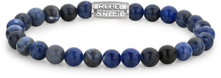 Rebel&Rose Bracciale Con Perline Blu Notte Rr-60012-S - Dimensioni: 17,5 Cm - M