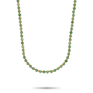 Rebel&Rose Mixed Bead Necklace Verde Adventure Gold Rr-Nl048-G-40 