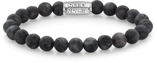 Rebel&Rose Bracelet avec perles Matt Grey Seduction Rr-80025-S - Dimensions : 17,5 Cm - M 