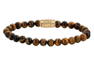 Rebel&Rose Bracciale Con Perline In Oro Tiger Lily Rr-60120-G - Dimensioni: 17,5 Cm - M