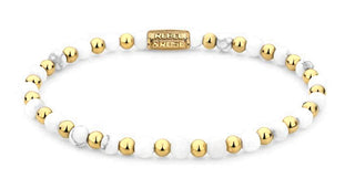 Rebel&rose Virgin White Gold Beaded Bracciale RR-40113-G - Dimension: 16.5 cm - S