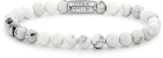 Rebel&rose Beaded Bracciale Virgin White RR-60016-S - Dimension: 17.5 cm - M