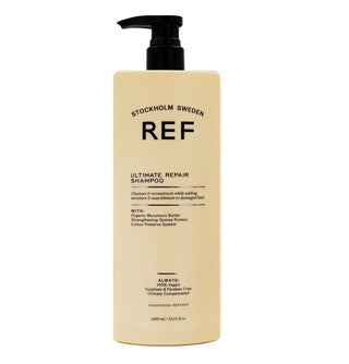 Ref Stockholm Ultimate Repair, Shampoo per capelli senza solfati, riparatore e rinforzante, 1000 ml