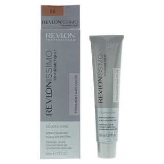 Revlon Revlonissimo Colorsmetique Tinta per capelli permanente arricchita 55 Castano mogano chiaro 60 ml