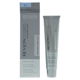 Revlon Revlonissimo Colorsmetique Acido Ialuronico Tintura Permanente per Capelli 8.1 Biondo Cenere Chiaro 60 ml