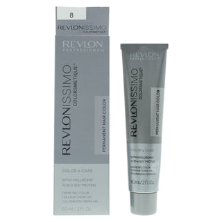 Revlon Revlonissimo Colorsmetique Acido Ialuronico Tintura Permanente per Capelli 8 Biondo Chiaro 60 ml