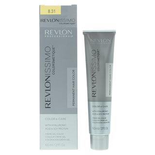 Revlon Revlonissimo Colorsmetique KER-HA Complex Tinta permanente per capelli 8.31 Biondo beige chiaro 60 ml