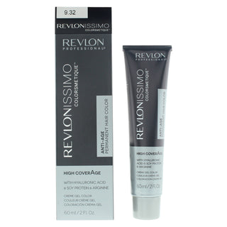 Revlon Revlonissimo Colorsmetique Tinta per capelli nutriente e permanente 9.32 Biondo chiarissimo dorato perlato 60 ml