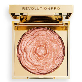 Revolution Pro Pro Lustre Illuminante Blush Highlighter Compatto Oro Rosa 1 Tonalità 9 g