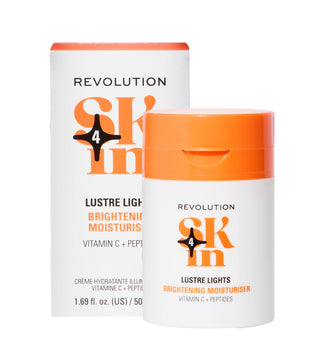 Revolution skincare Luci lucenti, vitamina C e peptidi, schiarente, crema gel, per il viso, 50 ml