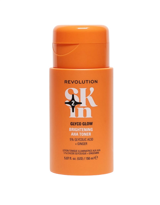 Revolution skincare Glyco Glow, 5% acido glicolico e zenzero, lozione tonica illuminante, per il viso, 150 ml