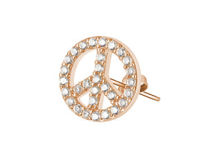 Rosato Bronze single Orecchini with zircons Peace Storie RZO024