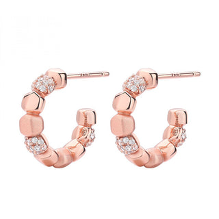 Rosato Orecchini A Cerchio In Bronzo Con Zirconi Into The Blue Rzib33