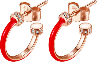 Rosato Orecchini Rotondi In Bronzo Con Zirconi Storie Rzo007