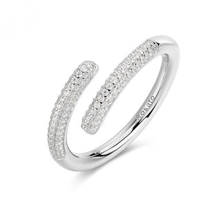 Rosato Designer open Anello with zircons Bianca RZBI81 - Circuit: 56 mm