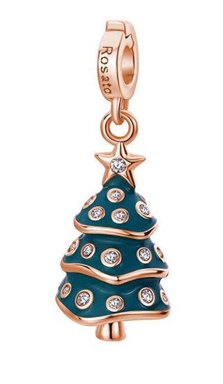 Rosato Ciondolo Giocoso In Bronzo A Forma Di Albero Di Natale Storie Rzle073