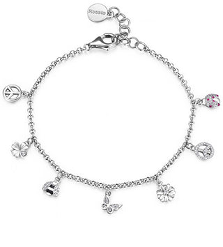 Rosato Bracciale In Argento Giocoso Con Pendenti Gaia Rzga13